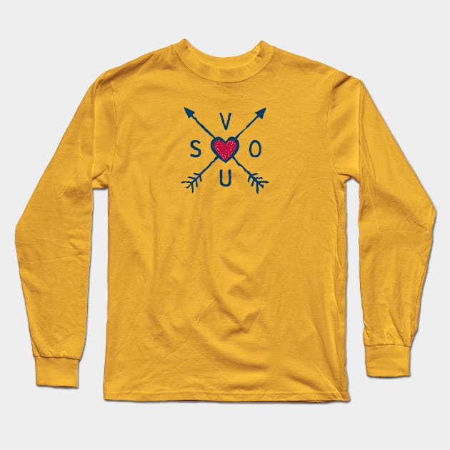 Love Vous Long Sleeve T-Shirt by Aunt Choppy